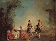 Jean-Antoine Watteau An Embarrassing Proposal USA oil painting artist